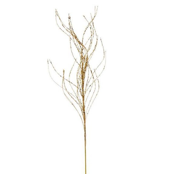 37 in. Gold Wavy Twig Glitter Spray 6 Piece - Pack of 48 - Gold - 37in.