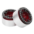 thumbnail image 3 of Hub 2pcs 1.9 Inch Beadlock Wheels Aluminum Alloy CNC Machining Universal RC Wheel Rims For Crawler Red, 3 of 8