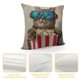 thumbnail image 4 of Qinuosi Funny Cat in The with Throw Pillow Case Cushion Cover Sofa Outoor ecorative Square White, 4 of 5