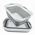thumbnail image 6 of SAMMART Set of 2 - 30L (8 gallon) Collapsible Plastic Laundry Basket - Foldable Pop Up Storage Container / Organizer - Space Saving Hamper / Basket, 6 of 7