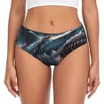 thumbnail image 1 of Fotbe Wave Chain Shark Calzones Estampados para Mujer – Ropa Interior de Algodón, Cómoda, Suave y Elástica-XX-Large, 1 of 6