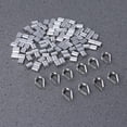 thumbnail image 4 of FELTECHELECTR Combo de 50 manguitos de aluminio para cables de acero con forma de 8, accesorios de engarce de cables y 10 guardacabos de acero inoxidable., 4 of 6