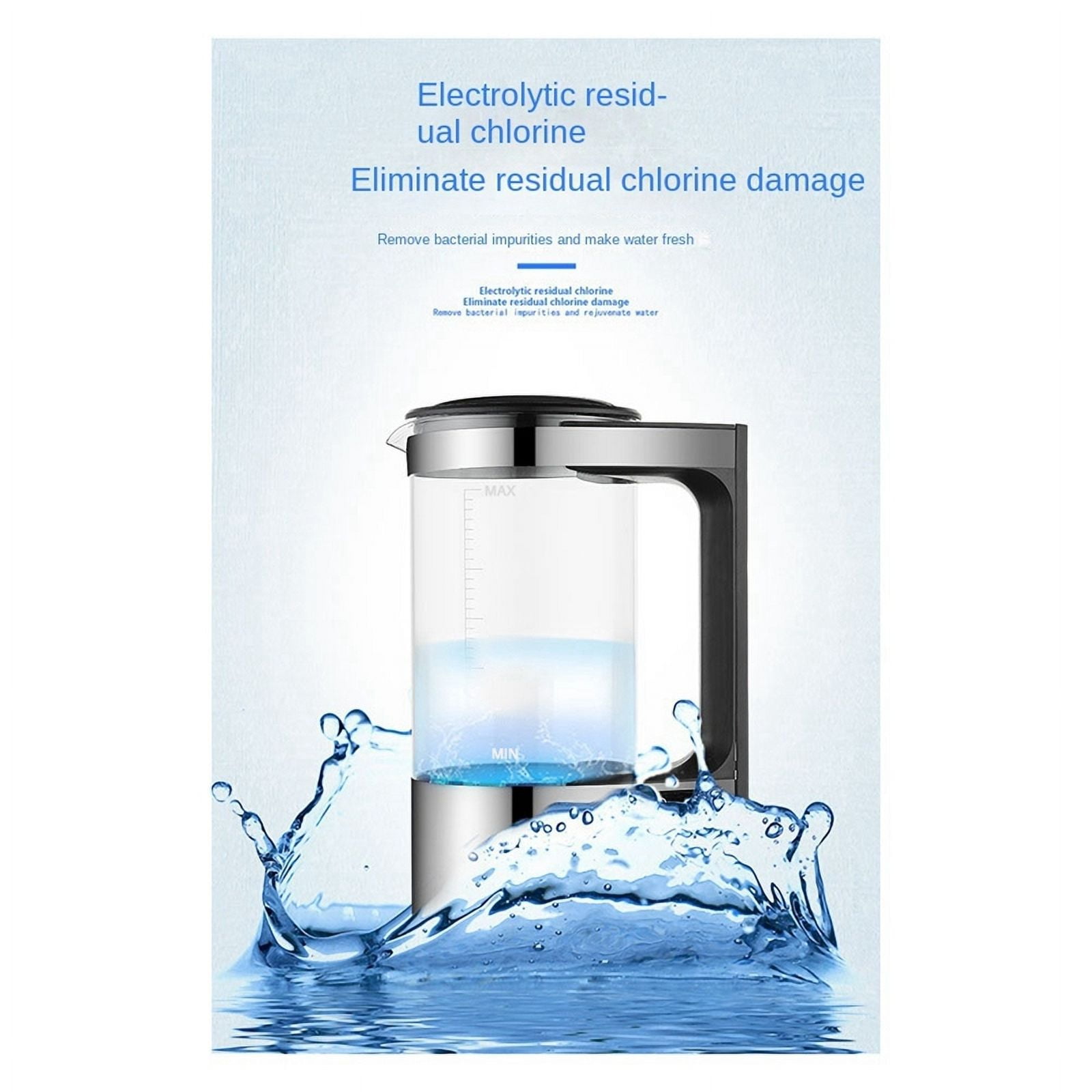 2024 TOP! 2L Rich Hydrogen Water Bottle Alkaline Ionizer Machine Filter Drink Generator US Plug