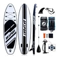 thumbnail image 1 of AKSPORT 10'6" Inflatable All Around Stand Up Paddle Board Kit, Black/White, 1 of 7