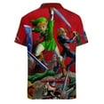 thumbnail image 4 of The Legend Of Zelda Game Men's Casual Button-Down Shirts Summer Short Sleeve Tee Shirt Daily Hawaiian Beach Shirt Top With Pocket, 4 of 9