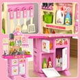 thumbnail image 6 of Lucky Doug Toddler Play Kitchen Toys for Girls 3-6 Years, 30.7 in/ 78 cm, Girls Play Pretend Toys Kitchen with Light Sound Spray, Gift for Toddlers Girls, 6 of 9