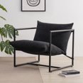 thumbnail image 1 of Zinus Aidan Modern Minimalist Metal Framed Accent Chair with Removable Foam Cushions, Black, 1 of 9