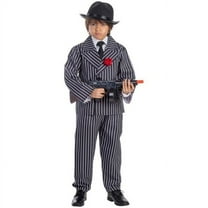 Pinstriped Gangster Boys Costume, Medium - Age 8 to 10