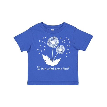 

Inktastic I m a Wish Come True Dandelion in White Gift Toddler Boy or Toddler Girl T-Shirt