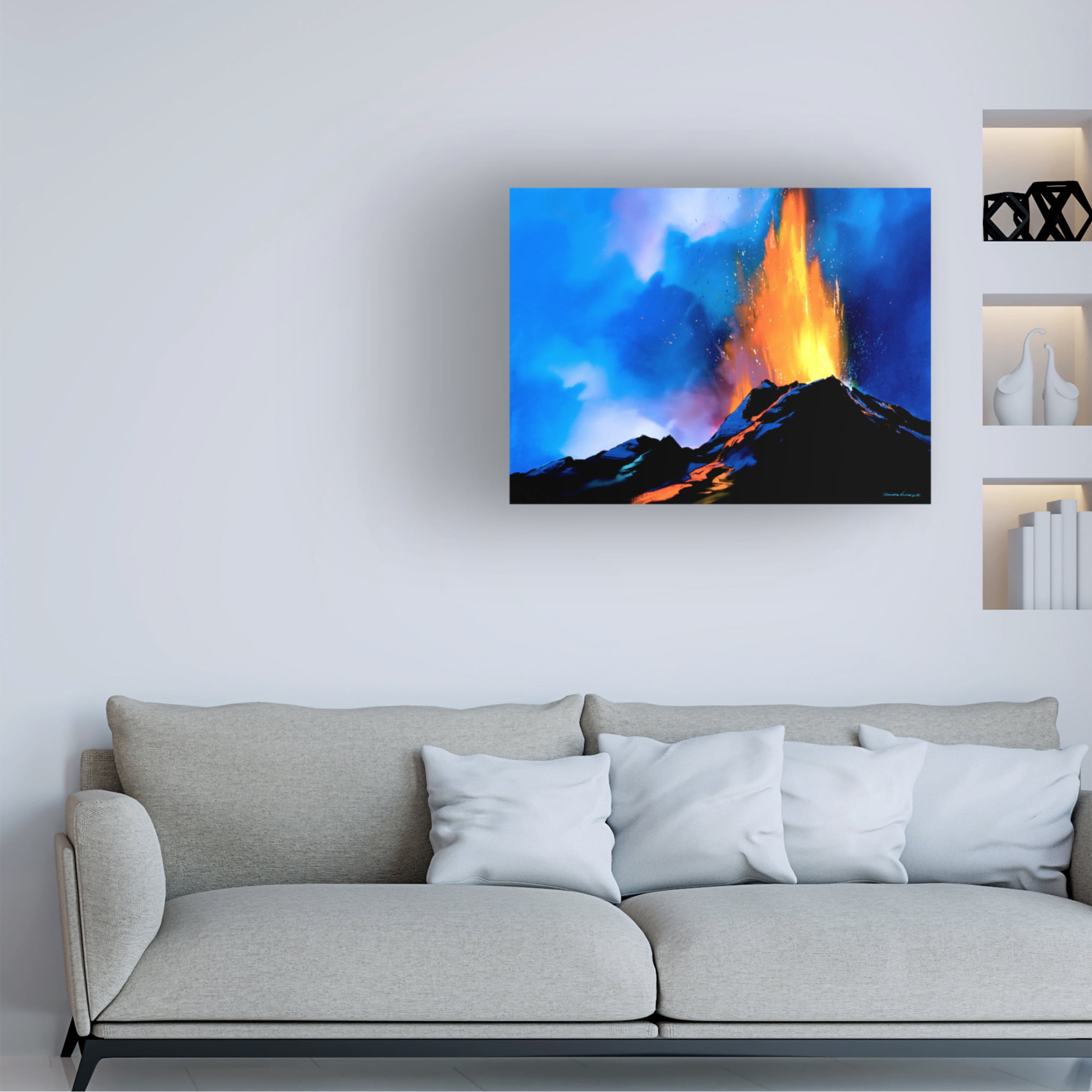 Canvas Wall Art - Thomas Leung 'Eruption' Wall Art for Living Room, Bedroom, or Office Décor by Trademark Fine Art - 32 x 24 Inches
