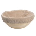 thumbnail image 1 of ENJOYW Round Rattan Woven Bread Fermentation Dough Proofing Storage Basket Cloth Cover Bread Basket+Cloth Cover, 1 of 7