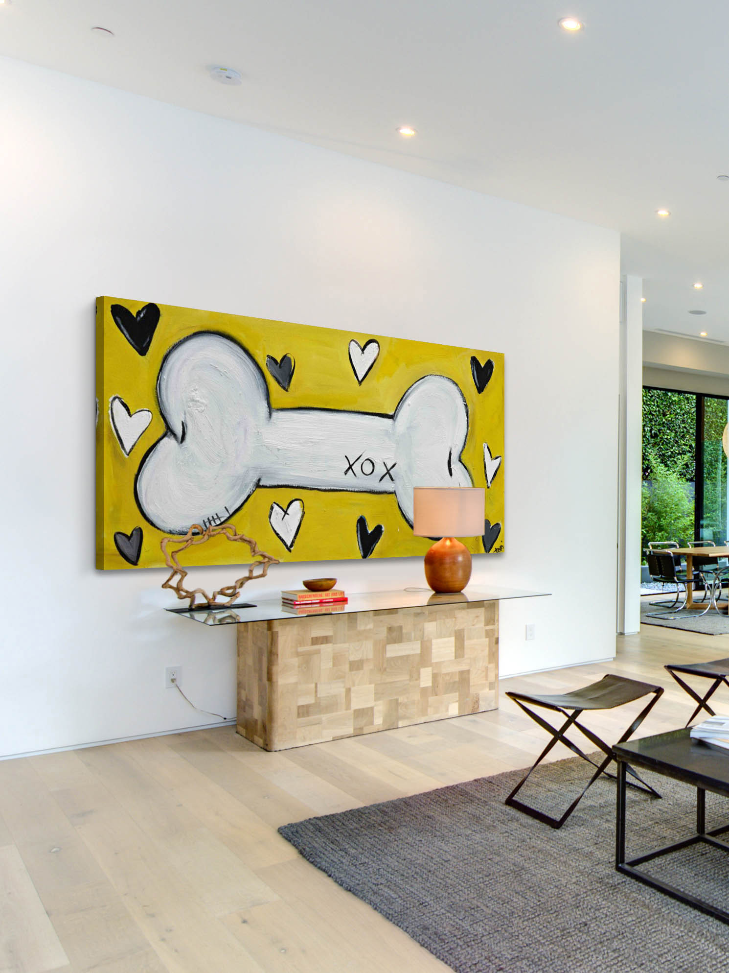 "Yellow Bone" by Tori Campisi Painting Print on Canvas