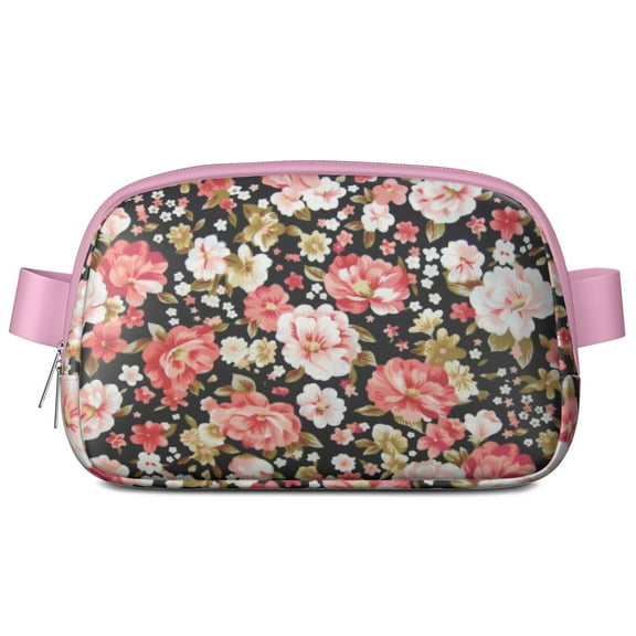 Wildflower Print Fanny Pack - Nature Inspired Floral Belt Bag Waterproof for Hiking