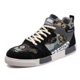 thumbnail image 1 of Zapatillas WELRUNG High Top de estilo chino para hombre, talla 8, negro y gris, 1 of 7