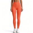 thumbnail image 5 of enyan Women's Leggings Skin Friendly Breathable Butt Lifting Cellumove 3d Legging（Orange,XL）, 5 of 7