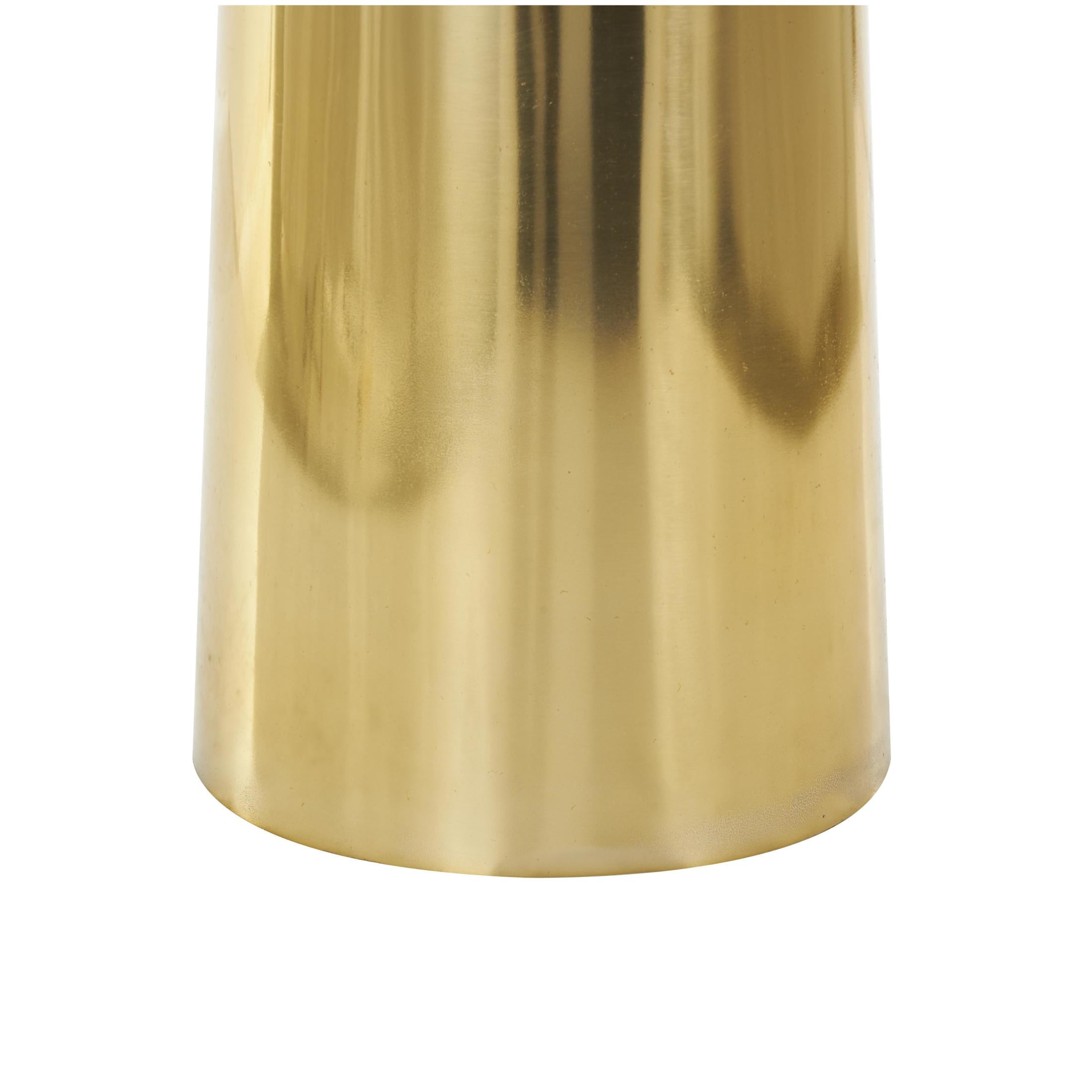 DecMode 36" Tall Floor Cone Gold Stainless Steel Metal Vase