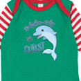 thumbnail image 4 of Inktastic Dolphin-itely the Cutest Boys or Girls Long Sleeve Baby Bodysuit, 4 of 5