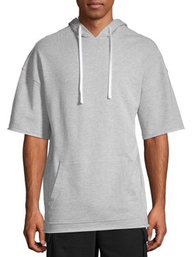 No Boundaries Men's and Big Men's Solid Short Sleeve Hoodie, up to Size 3XL