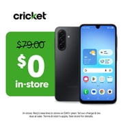 Cricket Wireless Samsung Galaxy A17 128GB , 4GB RAM (Prepaid), Black