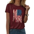 thumbnail image 2 of Leey-World 250 Years of Freedom 1776 2026 July 4th 250th Birthday T-Shirt 4th Of July Tee Shirts for Women(Wine,M), 2 of 5
