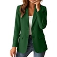 thumbnail image 2 of Xaqiouau Womens Blazer Business Casual Two Button Long Sleeve Office Work Jacket Boyfriend Suit Jacket Lightweight Dress Blazer with Pockets, 2 of 8