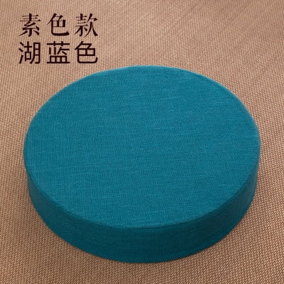 Mictong circular floor cushion, size 15.75 * 15.75 * 2.37 inches, soft solid color floor cushion, meditation cushion for sitting on the floor, suitable for home use, 1 piece, lake blue