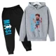 thumbnail image 3 of Ropa infantil con estampado de avatar de Messi, sudaderas con capucha y pantalones de otoño e invierno para niños, trajes casuales de 2 piezas para niños y niñas, 3 of 5