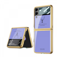 thumbnail image 1 of For Samsung Galaxy Z Flip 4 Case Luxury 9H Glass Electroplated PC Crystal Cover All-Inclusive Shockproof Protective Case, 1 of 4