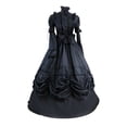 thumbnail image 1 of Robes de Mariée Grande Taille pour Mariée Robe Médiévale Renaissance pour Femme Costume d'Halloween Costumes Robe Maxi Grande Taille P-289 Noir m, 1 of 3
