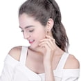 thumbnail image 5 of 925 Sterling Silver Stud Earrings 3Pairs Stud Earrings for Women Men with Zircon Gift, 4-6MM, 5 of 5