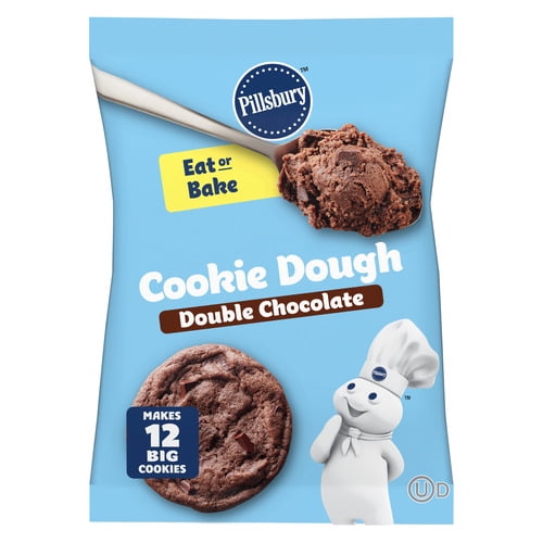 Pillsbury Double Chocolate Chip Cookie Dough, Ready to Bake, 454 g,12 Cookies
