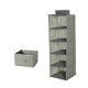 thumbnail image 1 of 5-story Hanging Wardrobe Organizer Cabinet Storage Box Foldable grey - Closet Organization, 1 of 2