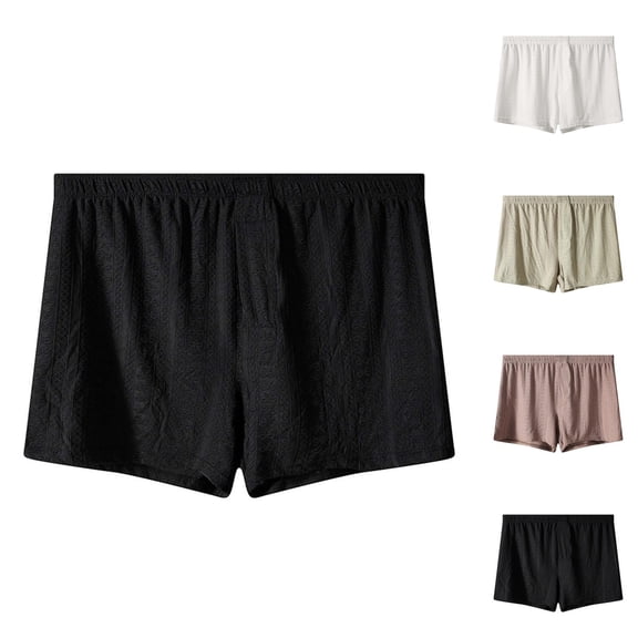 Boxers for Men Soft Comfortable Breathable Textured Loose Cotton Boxer Shorts Mens Underwear