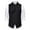 Black, variant on Mens Retro Suit Vest Tweed Wool Regular Fit Single Breasted Angled Front Dress Waistcoat Herringbone for Jacket Black