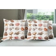 thumbnail image 6 of Ambesonne Colorful Throw Pillow Cover 4 Pack, Mollusk Summer Holiday, 20", Multicolor, 6 of 7