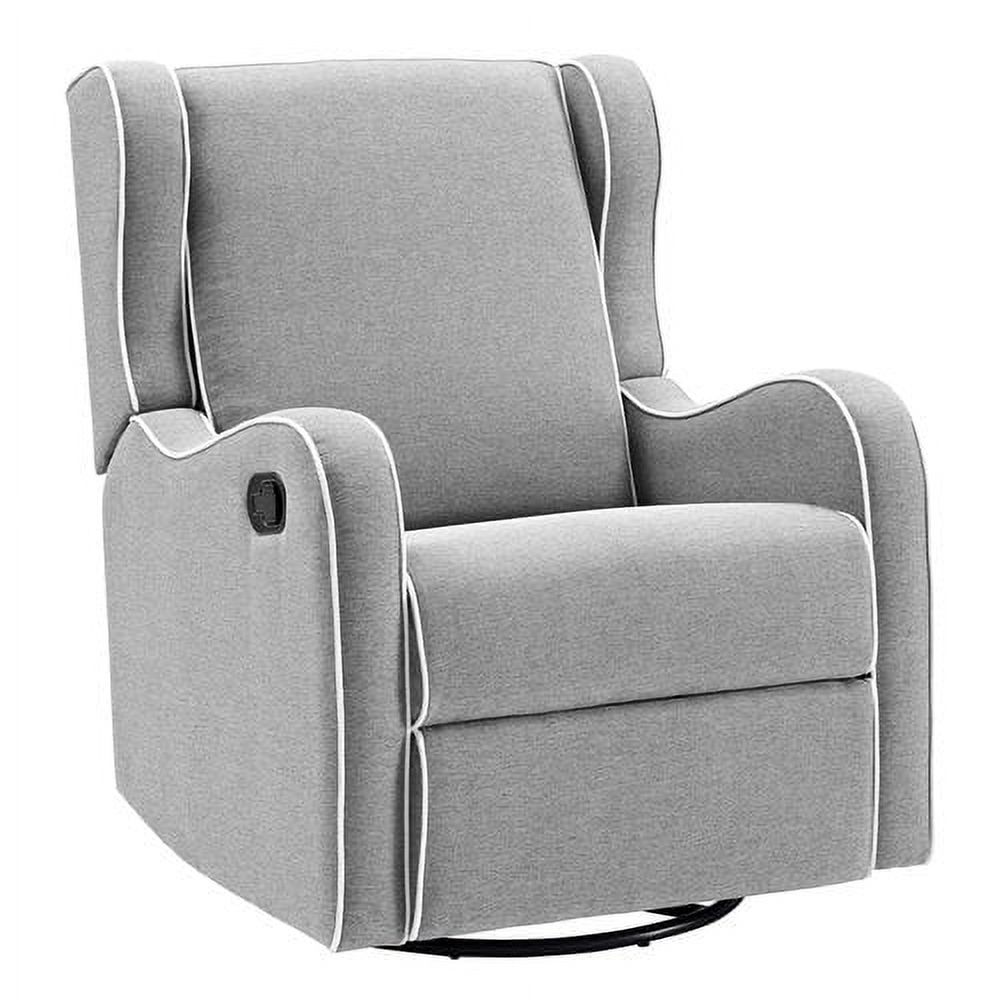 Angel Line Rebecca Upholstered Swivel Gliding Recliner, Gray photo 1