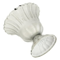 MERRYHAPY Rustic White Iron Vase for Home Decor, 1 Pack - Decorative Flower Vase for Living Room, Kitchen, Office