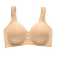 thumbnail image 2 of Xunlbb T Shirt Bra Plus Size Women's Sexy Middle Aged And Elderly Comfortable Soft Thin Printed Underwear Large Size Underwear Bra Adjustable Shoulder Straps(Khaki,40), 2 of 3
