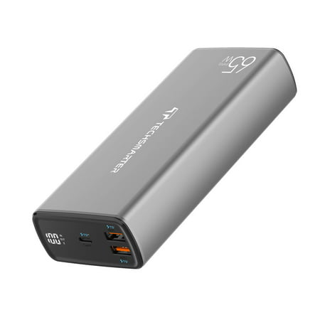 Techsmarter 30000mah 65W PPS USB-C PD Power Bank Portable Charger. Compatible with iPhone, Samsung, iPads, MacBook, Chromebook, Android and More