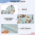 thumbnail image 6 of Kids' Hooded Pullover Sweatshirt Casual Tops Long Sleeve Print Hoodies Pocket Cute Otters in Various Poses, 6 of 9