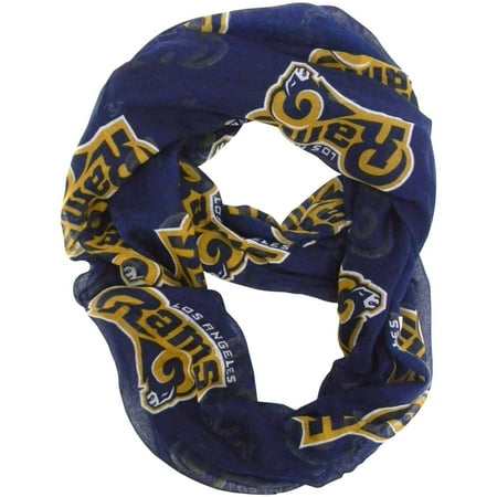 Football Scarf - Little Earth - NFL Sheer Infinity Scarf, Los Angeles Rams