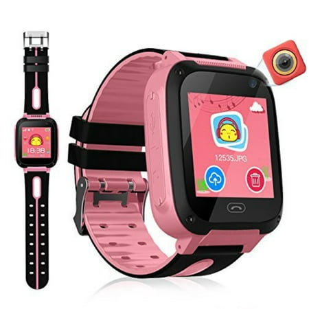 Kids smartwatch Phone Watches for Children Anti-Lost SOS Call Boys and Girls Birthday Compatible Android iOS Touch Screen Voice Chat Remote (Best Android Voice Changer In Call)