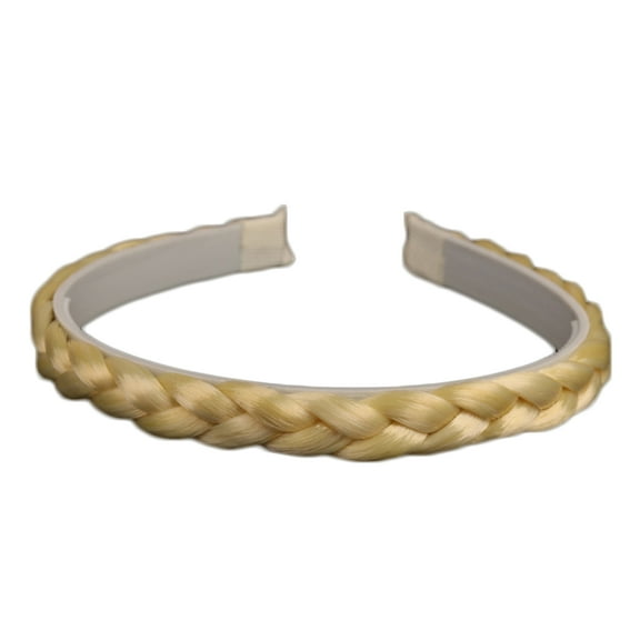 comerut Women Chemical Fiber Synthetic Wig Hair Hoop Braided Headband Hairband Headwear