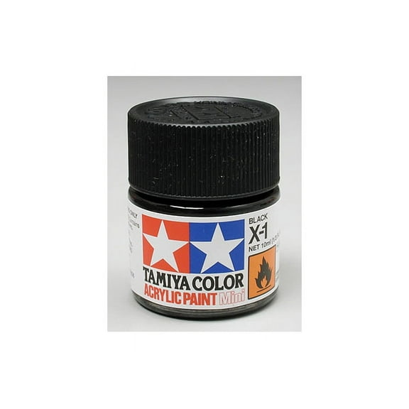 Tamiya 81501 Acrylic Mini X1 Black 1/3 oz TAM81501