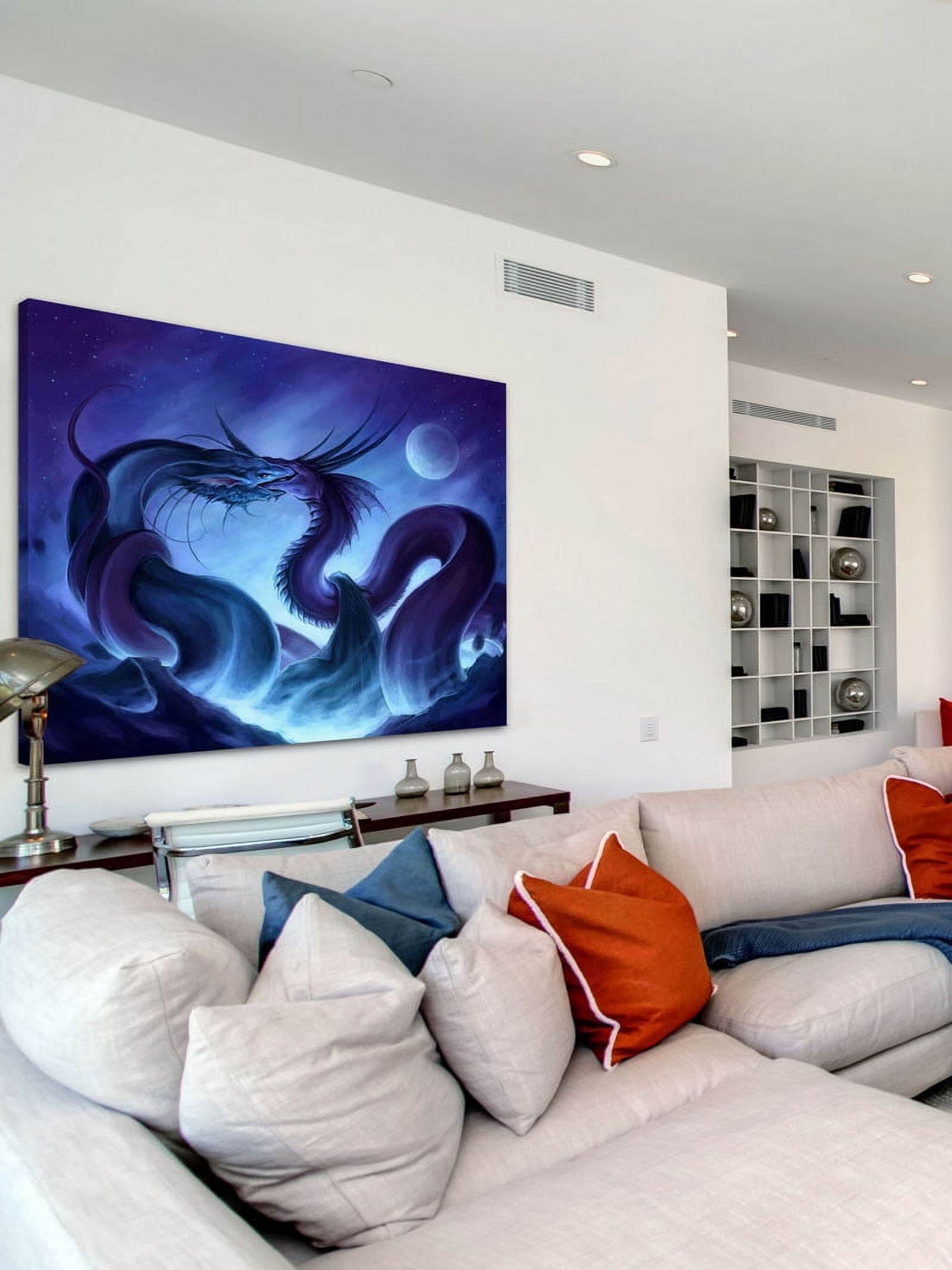 Marmont Hill "Dragon Fight" Painting Print on Canvas