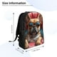 thumbnail image 4 of Disketp French Bulldog In Sunglasses Mochila Unisex de Apertura Lateral Completa, Mochila para Laptop para Escuela, Trabajo y Viajes, 4 of 8