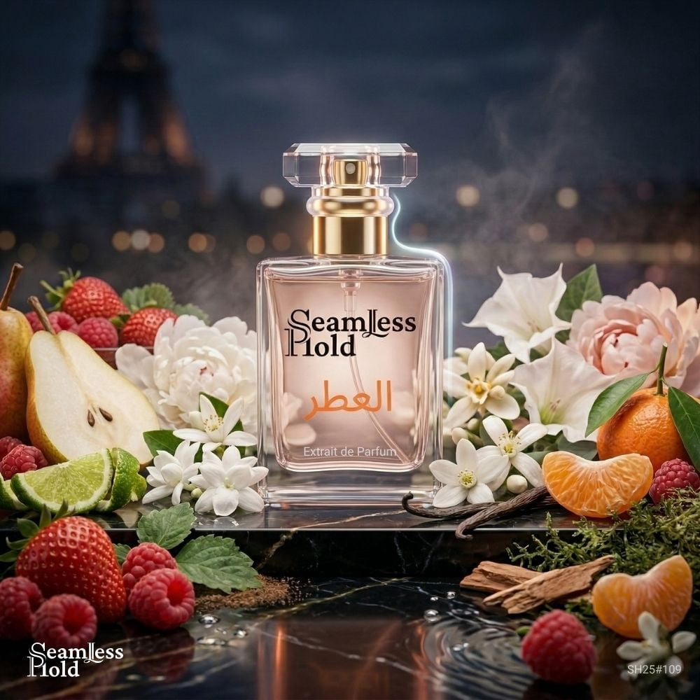 Seamless Hold Amour Nights of Paris Romantic Fruity Floral Patchouli Perfume for Women Parfum | Inspired Luxury Fragrance | Long-Lasting Scent - 1 oz (30 ml)
