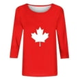 thumbnail image 4 of T-Shirts Stylés pour Femmes pour Tenue Décontractée d'Été, Design à Imprimé Graphique avec Col Rond et Manches Trois-Quarts pour Tenues de Tous les Jours, 4 of 4