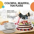 thumbnail image 2 of Exquisite Clear 10" Heavy Duty 350 GSM Disposable Plastic Party Plates - 50 Count, 2 of 10