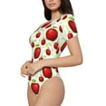 thumbnail image 2 of Easygdp Fruit Apples Women's One-Piece Swimsuit Slim Fit Crew Neck Bodysuit Athletic Swimwear with Concealed Buckle - Medium, 2 of 9